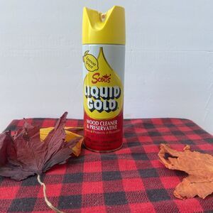 Vintage Scott's Liquid Gold 12 oz Lemon Scent Wood Cleaner Polish OG Formula